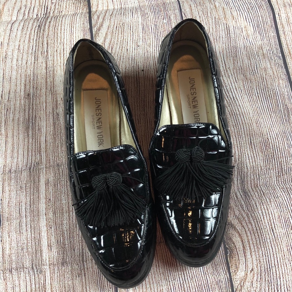 Jones New York Sport Black Patent Leather Loafer